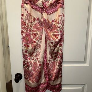 Fate Pink Paisley Midi Skirt Size Small Like New